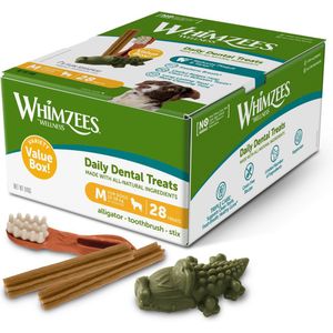 Whimzees Variety Box M - Kauwsnacks - Hond - Assortiment - 28st