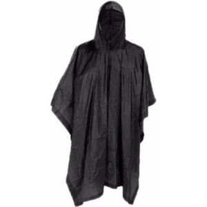 CHPN - Poncho - Herbruikbare Regenponcho - Regenponcho - Volwassenen - Zwart - Universeel - One size - Regenjas