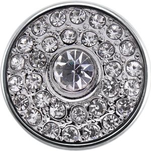 Quiges - Drukknoop Mini 12mm Ornament Zirkonia - EBCMK168