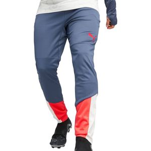 PUMA IndividualCUP Training Pants Heren Sportbroek - Wit/Blauw - Maat XL