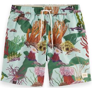 Scotch & Soda Mid Length Swim Short All Over Print Heren Zwembroek - Maat XL