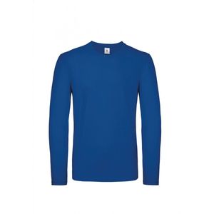 T-shirt Heren 4XL B&C Ronde hals Lange mouw Royal Blue 100% Katoen