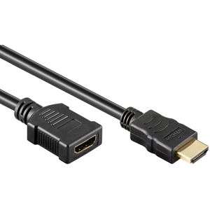 Powteq - HDMI 2.0 verlengkabel - 1 meter- Gold-plated - 4K @ 60 Hz - Verleng je HDMI kabel eenvoudig