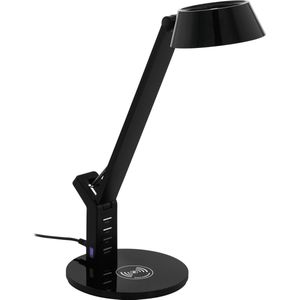 EGLO Banderalo Tafellamp - LED - Qi lader - 40,5 cm - Zwart - Dimbaar