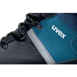 Uvex Sicherheitsschuh Stiefel 6513 Schwarz/Blau-38 (Weite 11)