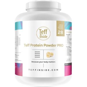 Teff Protein Powder PRO Banaan 1,4 kg  protein poeder NZVT getest - proteine shake - proteine poeder whey - eiwit shake