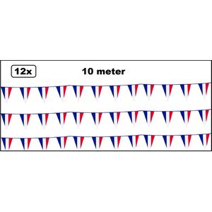 12x Vlaggenlijn Frankrijk 10 meter - France vlaglijn thema feest festival WK voetbal EK sport national landen