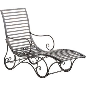 CLP Amiens Tuinstoel - ligstoel - tuin - buiten - hoge rug - metalen frame - bronzen