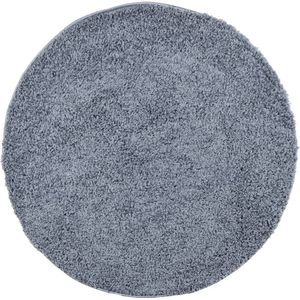 vidaXL Vloerkleed PAMPLONA - Hoogpolig - Blauw - 80 cm Shaggy Vloerkleed - Polypropyleen Vloerkleed - Blauwwoonkamertapijten - Woonkamerdecoratie - Living Accessoires