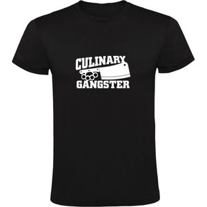 Culinary Gangster | Heren T-shirt | Zwart | Culinair | Kookkunst | Koken | Chef-kok | Sous-chef | Restaurant | Keuken | BBQ | Barbecue | Slager | Butcher