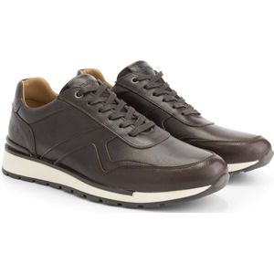 Travelin' Walgrave Heren Sneaker - Leren veterschoenen mannen - Bruin leer - Maat 47