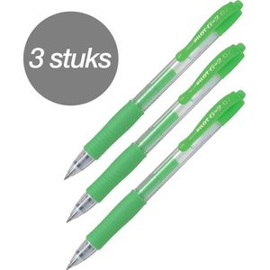 Pilot G-2 – Gel Ink Neon Groene Rollerball pen 3 stuks – Medium Tip