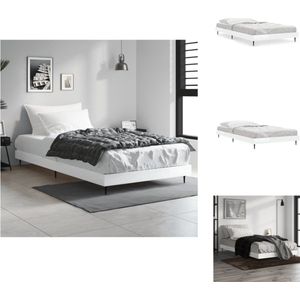 vidaXL Bedframe - Duurzaam - Bed - Afmeting- 203 x 103 cm - Kleur- Hoogglans wit - Bed