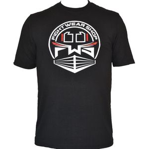 Fightwear Shop Ring Logo T Shirt Zwart Wit Rood Kies uw maat: L
