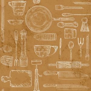 Hashtag - Vliesbehang - Behang Keuken - Keuken - Beige - 10 x 0.53 M.