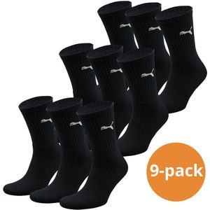 Puma D Basic Sport Sokken (9-pack)  Sportsokken - Maat 35-38 - Unisex - zwart