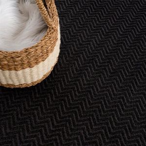 Flycarpets Junius Modern Effen Motief Vloerkleed - Zwart - 120x160 cm