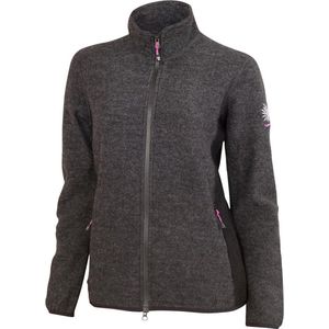 Ivanhoe vest Mila FZ voor dames van wol - Graphite Marl - Grijs - 40