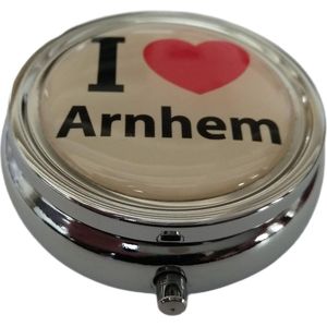 Pillendoosje I love Arnhem met spiegeltje