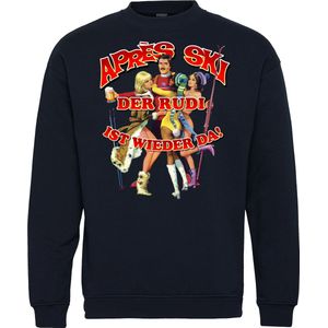 Sweater Der Rudi Ist Wieder Da | Apres Ski Verkleedkleren | Fout Skipak | Apres Ski Outfit | Navy | maat XL