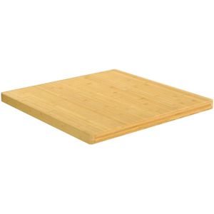 vidaXL Tafelblad - Bamboe - 90x90x4 cm Bamboetafelblad - Ronde Tafel - Houten Tafelblad - Salontafel - Bijzet Tafellab