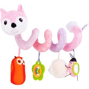 Baby Speelgoed/ Baby Kinderwagen Speelgoed Spiraal / schoencadeautjes sinterklaas/ sinterklaas/ kerstcadeau/ Autostoelspeeltje / Boxspiraal / Activiteitenspiraal / Baby Lemon Rammelaar/ Wagenspanner/ vos roze