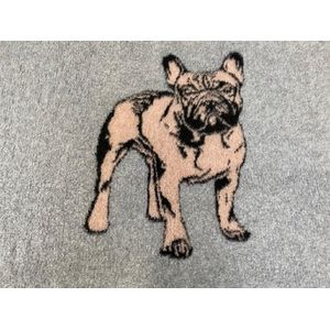 Vetbed - Dierenkleed - Dierenmat - Hondenkleed -Franse Bulldog Bruin - anti-slip 150 x 100 cm - Machine wasbaar