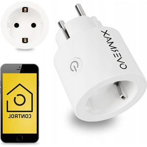 Slimme stekker Smart Home 220-250V AC 16A 50-60Hz 4000W Verbruiksmeter Werkingsschema Bediening app Spraakbesturing Alexa WLAN WiFi Plug 2.4 GHz ENKEL STUK