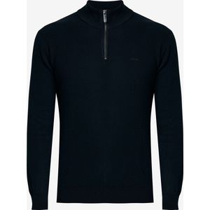 Half Zip Sweater Mannen - Zwart - Maat M