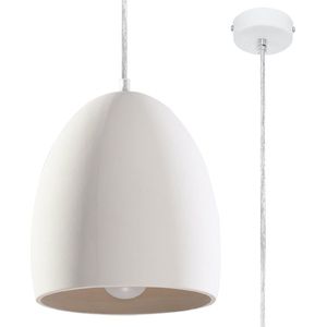 Keramische Hanglamp Flawiusz - Hanglampen - Woonkamer Lamp - E27 - Wit