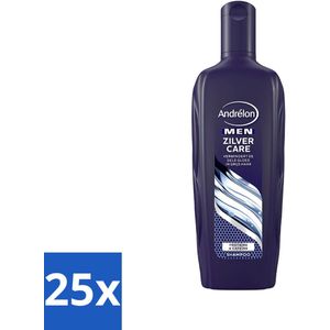 Andrélon - Men Zilver Care - Shampoo - Voor Koele Blonde Tinten - 300 ml - Bulkverpakking - 25 stuks