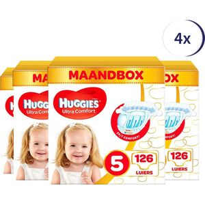 Huggies Luierbroekjes - maat 5 (12 tot 17 kg) - Ultra Comfort - unisex - 256 stuks (8x32) - Maandbox