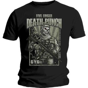 Five Finger Death Punch - War Soldier Heren T-shirt - S - Zwart