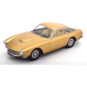 Het 1:18 Diecast-model van de Ferrari 250 GT Lusso uit 1962 in goud metallic. De fabrikant van het schaalmodel is KK Models. Dit model is alleen online verkrijgbaar