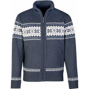 BJØRNSON Hoyt Scandinavisch Gebreid Vest Heren - Teddy - Maat 6XL - Donkerblauw