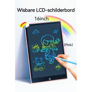 LCD kleurenscherm Tekentablet Kinderen 16 inch-Tekenen & kleuren- Cadeautjes - Kerstcadeau-Groot formaat- Kadootjes - Speelgoed Meisjes 6 Jaar - 8 Jaar- Waterdicht - anti-val-Kleur Schrijfbord - Kleur Tekenbord - Tekenen - Kinderspeelgoed