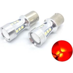 TLVX BAY15D 1157 P21/5W High Power LED Rood Canbus Achterlicht / Remlicht / Duplo / Autolamp / Car Light / Auto lampen 12V (set, 2 stuks)