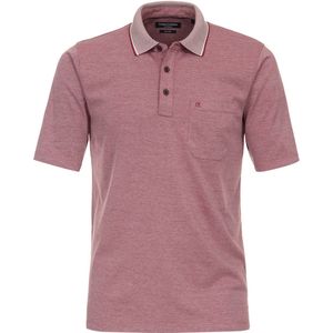 Casa Moda - Polo Stretch Melange Roze - Regular-fit - Heren Poloshirt Maat L