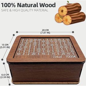 Spaarpot - Spaarpot met teller 17L x 12.5W x 7H centimetres