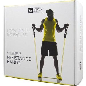 Performance Resistance Bands – Set van 5 weerstandselastieken - Extra Licht, licht, medium, zwaar en extra zwaar - Fitness Elastieken - Powerbands