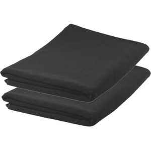 6x stuks Zwarte badhanddoeken microvezel 150 x 75 cm - ultra absorberend - super zacht - handdoeken