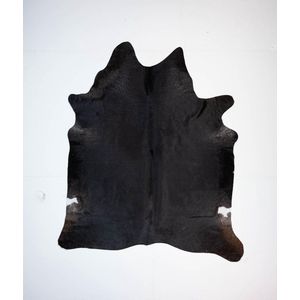 KOELAP Koeienhuid Vloerkleed - Zwart Egaal - 185 x 215 cm - 1003625