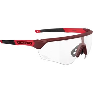 F ENIGMA Matt Rood Photochromic Sportbril met UV400 Bescherming en Flexibel TR90 Frame - Unisex & Universeel - Sportbril - Zonnebril voor Heren en Dames - Fietsaccessoires