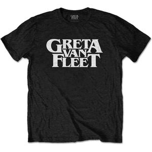 Greta Van Fleet Heren Tshirt -M- Logo Zwart