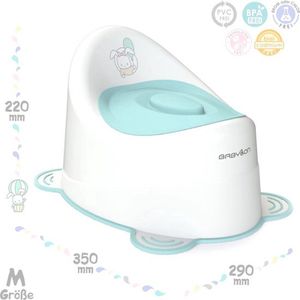 Snail Potje voor kinderen met deksel kindertoilet baby toilettrainer wc-bril voor kinderen, babyaccessoires Witte
