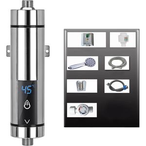 Elektrische doorstroomboiler zonder reservoir met LED-display - 220V, 5500W voor douche en badkamer