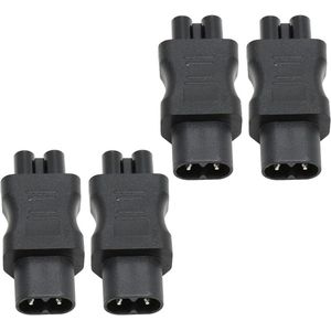 IEC320 C8 Naar IEC320 C5 Netsnoeradapters - Set van 4 - Universele 10A 250V Converter voor Laptop Voedingsadapter UPS Server