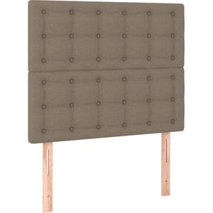 vidaXL - Hoofdborden - 2 - st - 100x5x78/88 - cm - stof - taupe