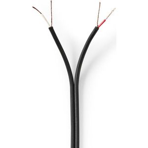 Nedis Audiokabel - 2 x 0.12 mm² - CCA - 100.0 m - Rond - PVC - Zwart - Folieverpakking