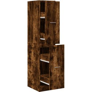 vidaXL Apothekerskast gerookt eiken 144,5 cm Apothekerskast - Apothekerskasten - Apothekerskast Keuken - Apotheekkast